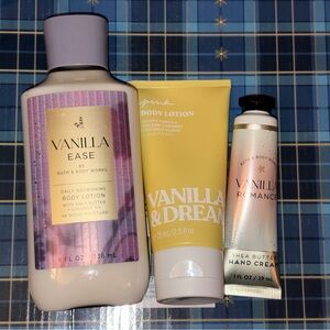 3 PC Vanilla Lotion Lot